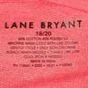 Lane Bryant  Livi Activewear Poof Short Sleeve Banded Bottom Slub Shirt in Salmon Photo 5