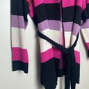 Lane Bryant  Classic Long-Sleeve Belted Striped Open Front Cardigan Size 18 Photo 4