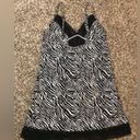 Frederick's of Hollywood  vintage zebra print lace mini slip dress Photo 11