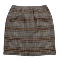The Moon WOMEN'S Boden British Tweed by brown gray plaid skirt Photo 3