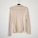 Carlisle Vintage  Beige Button Front Silk/Cashmere Blend Cardigan Size Medium Photo 4