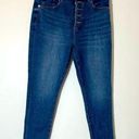 Loft Medium Rinse Skinny Denim Jeans w Frayed Edge & 5 Button Fly Size 28 Photo 0