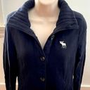 Abercrombie & Fitch  black Sherpa lined button cotton Gorpcore warm jacket size M Photo 0