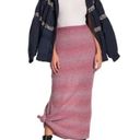 Free People  Drag Me Out Pink Wool Alpaca Maxi Sweater Skirt Photo 7