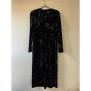 Kathie Lee Collection  vintage 90s velour floral midi dress size medium Photo 2