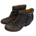 Kork-Ease Madelena Taupe Gray Ankle Booties, Back Zip, Distressed, Sz 7 Photo 3