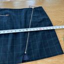 Romeo + Juliet Couture Navy Green Window Pane Short Tailored Skirt with Zippers Photo 5