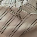 Dex White with Black Pinstripe Lace Up Romper Size M Photo 9