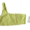 Good American  Scuba Hot Shoulder Bikini Top in Key lime001 size 2/Medium Photo 0