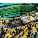 Bob Mackie  Green Yellow Floral Short Sleeve Pullover Stretchy 1x Dress Photo 5