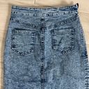 The Comfy Denim acid washed split pencil blue jean skirt, stretchy and / Size S Photo 9