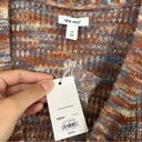 Nine West NWT  Orange Blue Marled V-Neck Wrap Sweater Medium Photo 4