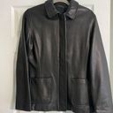 Liz Claiborne Liz, Claiborne, 100% genuine, black leather jacket/coat. Size Medium Photo 0