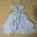 SheIn Blue Cut out Romper Dress Photo 0