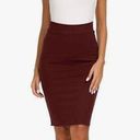 Brat Star  Skirt womens small pencil red bodycon stretchy business elastic waist Photo 5