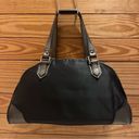 Burberry Authentic Vintage  Black Nylon Leather Bowling Boston Satchel Shoulder Photo 12