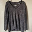 Coldwater Creek Grey V-Neck Sweater Top Photo 0