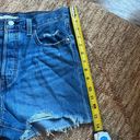 Levi's  Ribcage Cut Off Denim Shorts Womens Blue Button Fly High Rise Size 29 Photo 5