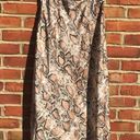 Lucy Paris Gold and Tan  Sexy Snakeskin Print Midi Skirt Photo 15