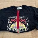 Iamkoko.la  Voodoo Red Zipper Short Sleeve Crop Top in Black Photo 0