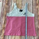 Nike  Sportswear Tank Womens XL pink Colorblock Vtg Logo Athletic New Photo 6