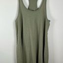 Aerie Sleeveless Racerback Dress Black Sage Green Cotton Women's Size Small Photo 0