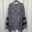 Lane Bryant  Blue Floral Button Front Blouse Sz.26/28 NWT Photo 8