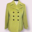 St. John’s Bay  Wool/Cashmere Pea Coat in Wild Green - size small Photo 0