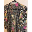 American Vintage Vintage 80's Abstract Open Cardigan Shawl Kimono Bright Pattern Size 12 Photo 5