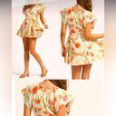 Cleobella  Dress mini size small cotton floral orange cream lined Photo 1