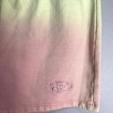 Nicole Miller Womens Sorbet Dip Dye Shirt & Short Lounge Set Yellow Pink Size XS Photo 2