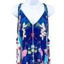 Rococo  Sand Floral Print 100% Silk Tassel Sleeveless Asymmetrical Maxi Dress XS Photo 3