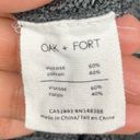 Oak + Fort  Gray Open Knit Oversized Open Front Slouchy Cardigan with Pockets Photo 4