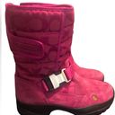 Coach  Boots Sandi Dark Pink Mid Calf Signature Quilted Suede 6.5 Ankle Buckle Photo 1