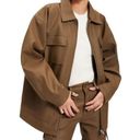 Good American  Better Than Leather Oversized Chore Jacket Photo 0