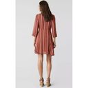 Amuse Society  Women's Dress Flared Cutout Front Striped Long Sleeve Size Small Photo 1