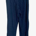 J.Jill  Pants Size L wide leg Navy White Polka Dot Photo 3