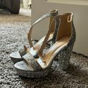 Silver Sparkly Heels Size 7 Photo 4