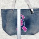 Little Earth Indianapolis Colts Blue Denim Breast Cancer Tote Bag Photo 2