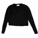 Babaton Aritzia |  Nathaniel Black Ribbed Cropped Wool Blend Sweater Size Small Photo 4