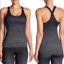 Satva  Kama Cami Yoga Ombré Tank Top Printed Criss Cross Built in Bra Black M Photo 1