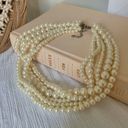 American Vintage Vintage “Cordelia” Five Strand Pearl Necklace 19.5” Classic Maximal Chunky  Photo 6