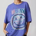 Nirvana NWT oversized distressed short sleeve graphic T shirt dress size L/XL Photo 0