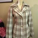 Banana Republic Plaid Wool Coat Neutral Size Medium Photo 0