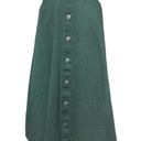 CRAZY HORSE  forest green floor length skirt with pockets; 100% cotton; size 9/10 Photo 0