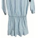 Joie Soft  Light Blue Chambray Long Sleeve Mini Dress Size XXS Photo 3