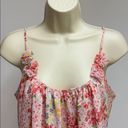 Oscar de la Renta  Floral Pink Label Tank Top Photo 1