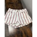 PacSun  Los Angeles Mom short striped red white blue Size 23 cotton  2" inseam Photo 1