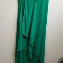 BCBGMAXAZRIA  Tara Kelly Green Dress hi-low ruffled XXS Photo 3