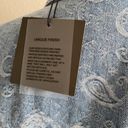 Le lis NWT Les Lis Collection Embossed Paisley Denim Trucker Jacket | Blue | Large Photo 7